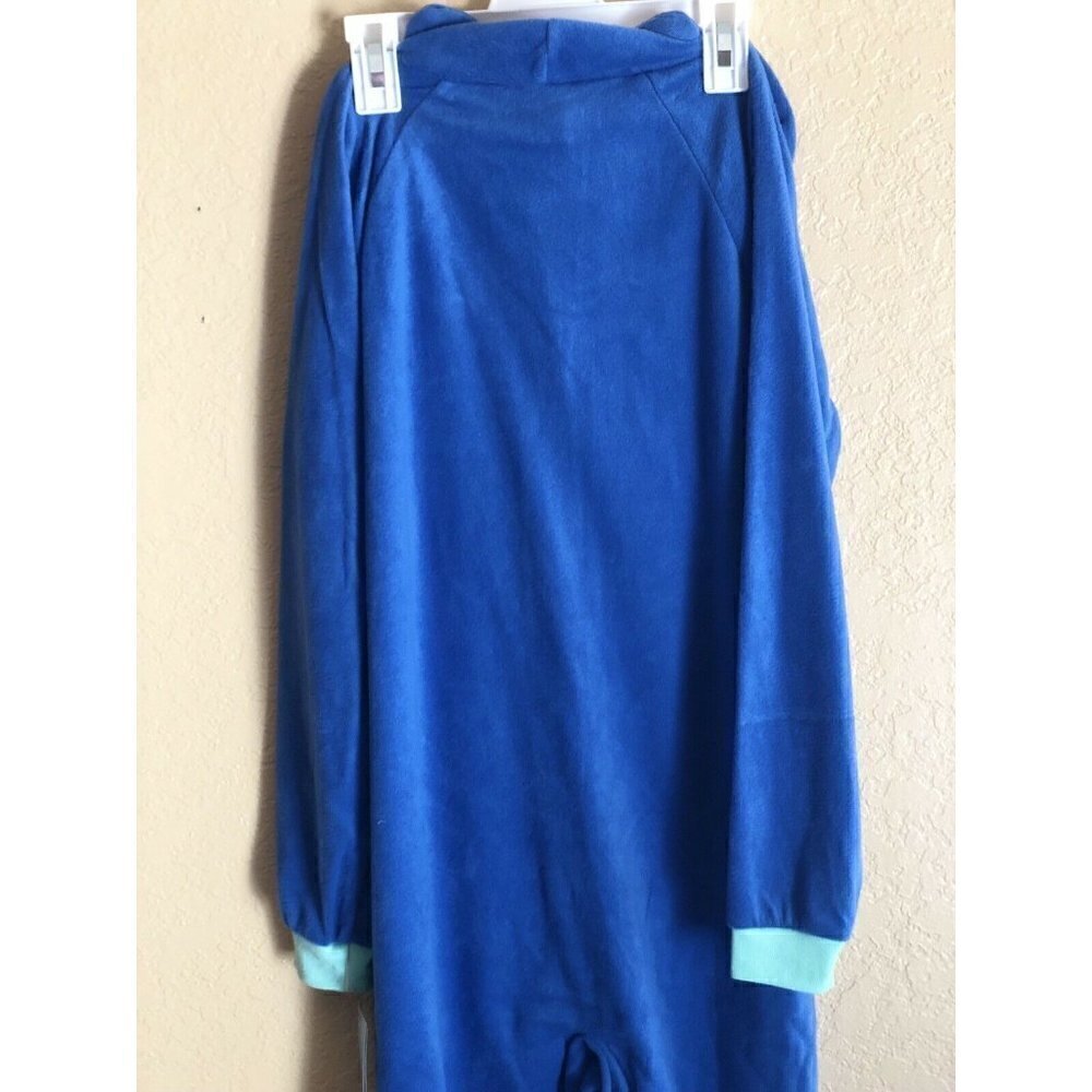 Cat And Jack Girls Spotted Dino Hooded One Pc Fleece Pajamas size L(10-12) - Picture 5 of 7